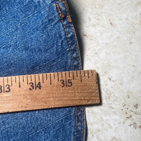 Metrostyle Womens Sz 20 Denim Midi Maxi Skirt Flared Hem Y2K Modest Cottagecore - Picture 7 of 8